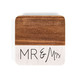Wood Square Coaster Set - Mr & Mrs - 4/pk