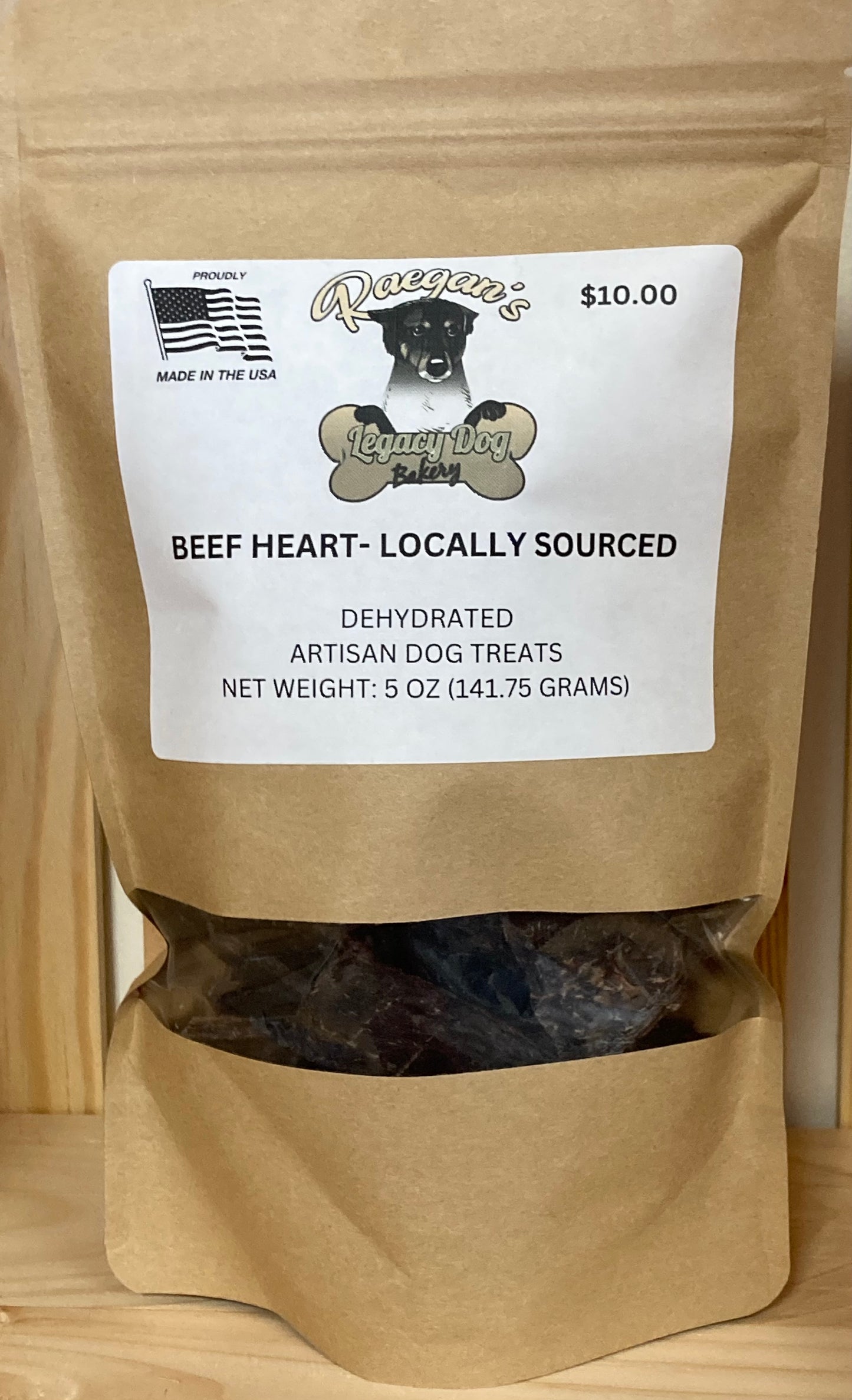 Raegan's Legacy Dog Bakery Beef Heart - Locally Sourced