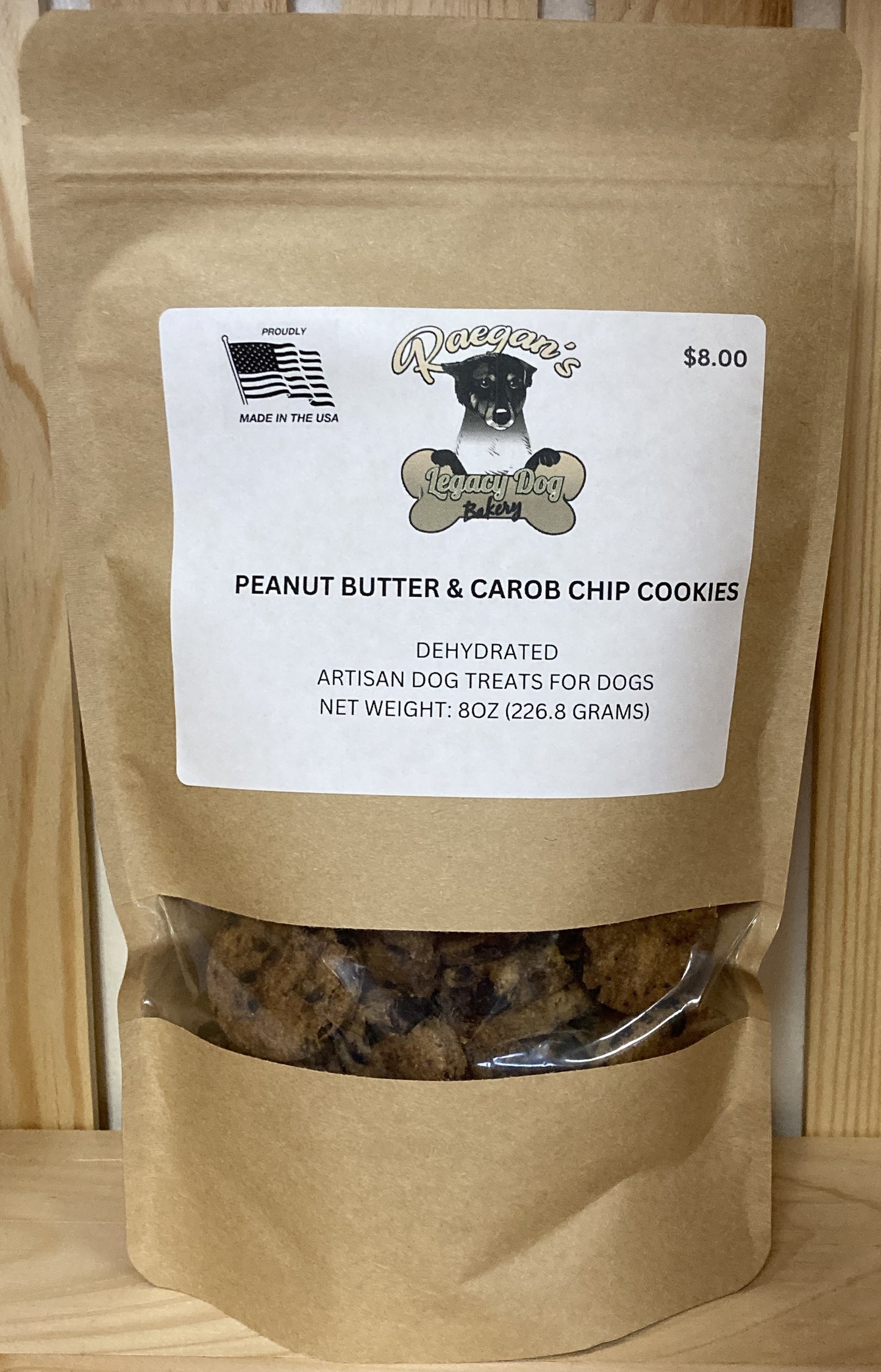 Raegan's Legacy Dog Bakery Peanut Butter & Carob Chip Cookies