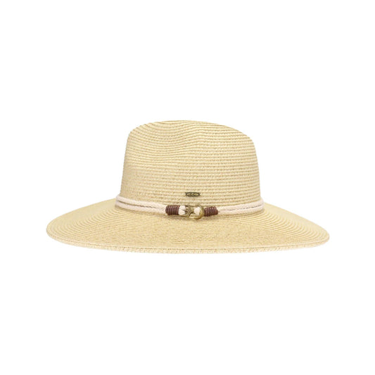 Multi-tone Anchor Rope Banded Wide Brim C.C Sun Hat - CC Beanie