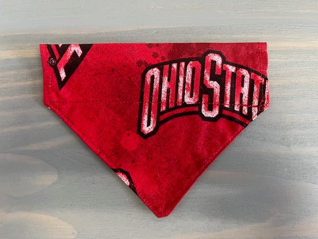 Dog Scarf - Thru the Collar Pet Neck Scarf - Ohio State Buckeyes NCAA Licensed