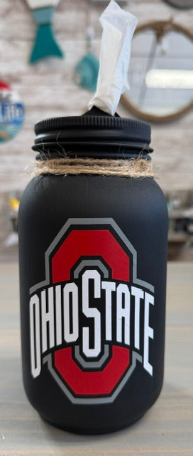 Mason Jar Tissue Holder NCAA Football