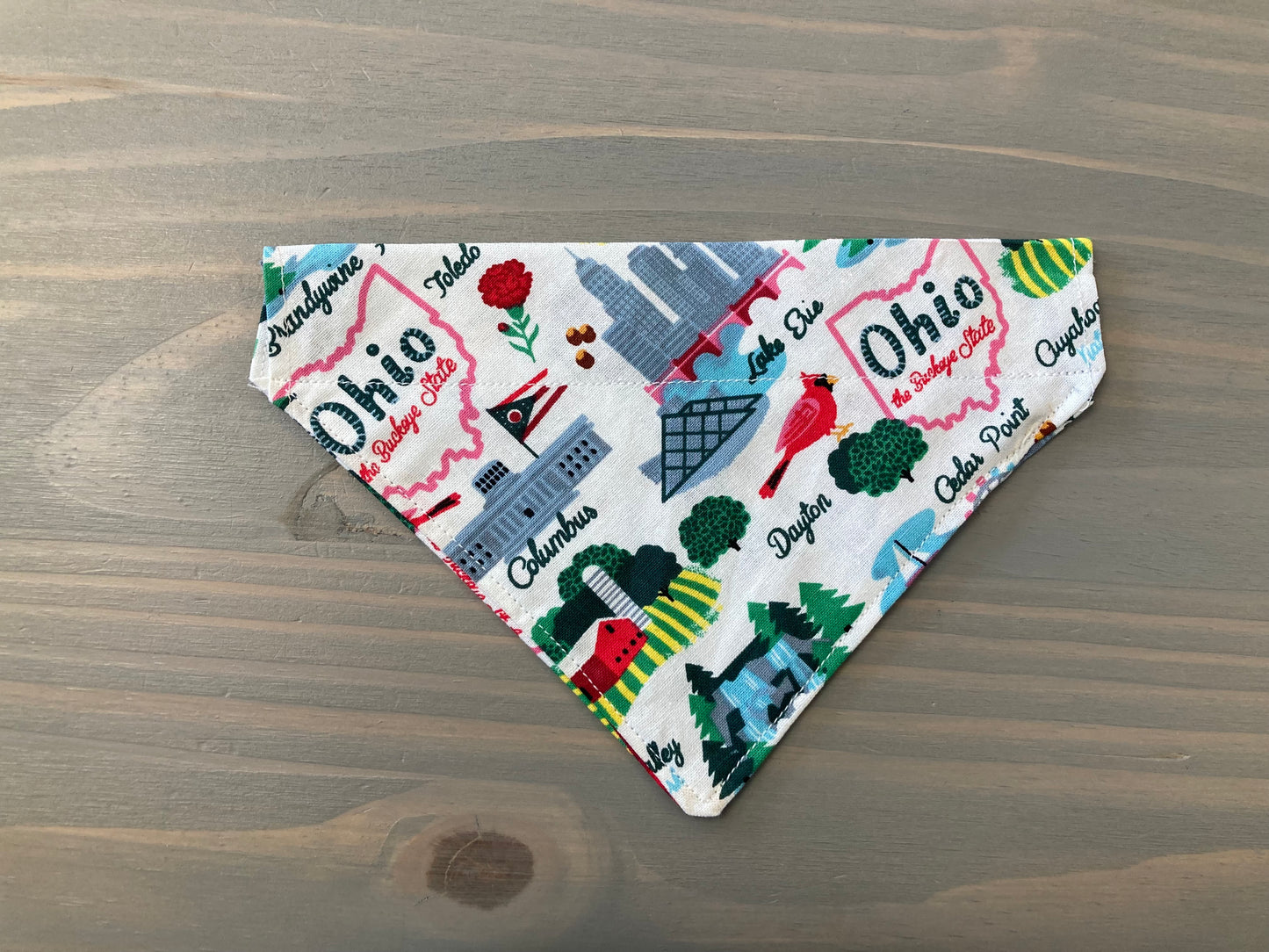 Dog Scarf - Thru the Collar Pet Neck Scarf - Ohio Tourism