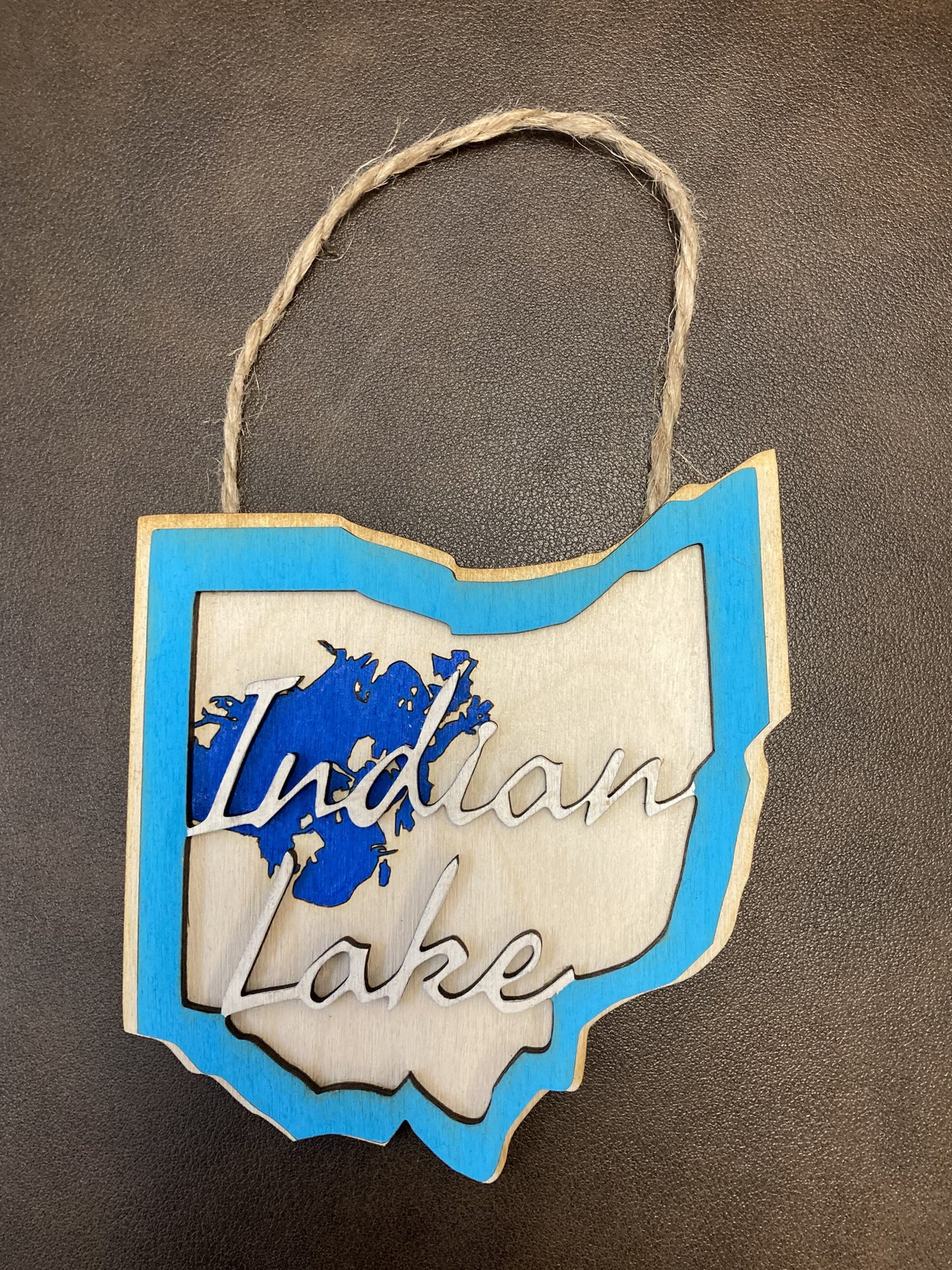 Indian Lake Ohio Shaped Ornament