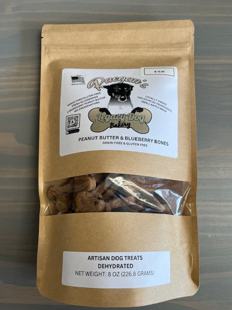 Raegan's Legacy Dog Bakery Peanut Butter & Blueberry Bones