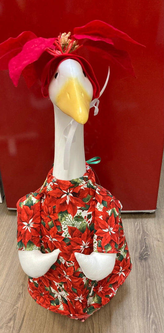 Goose Outfit -Poinsettia Dress