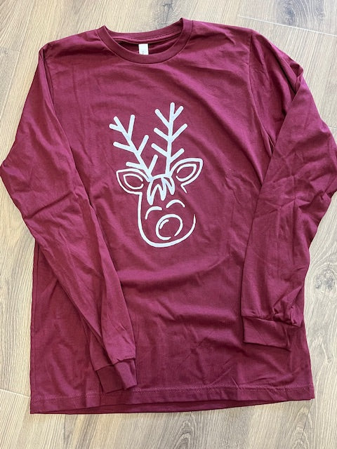 Christmas Reindeer Long Sleeve Shirt