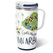 Saturdays In Ann Arbor 22 oz. Travel Mug