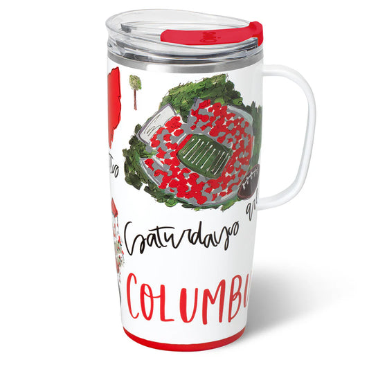 Saturdays In Columbus 22 oz. Travel Mug