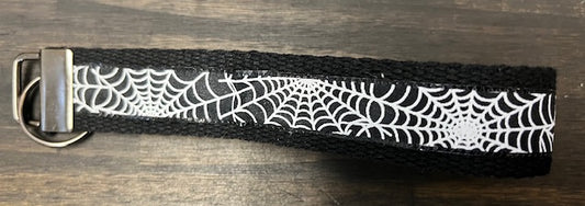 Wristlet Key Chain - Spider Webs - Halloween