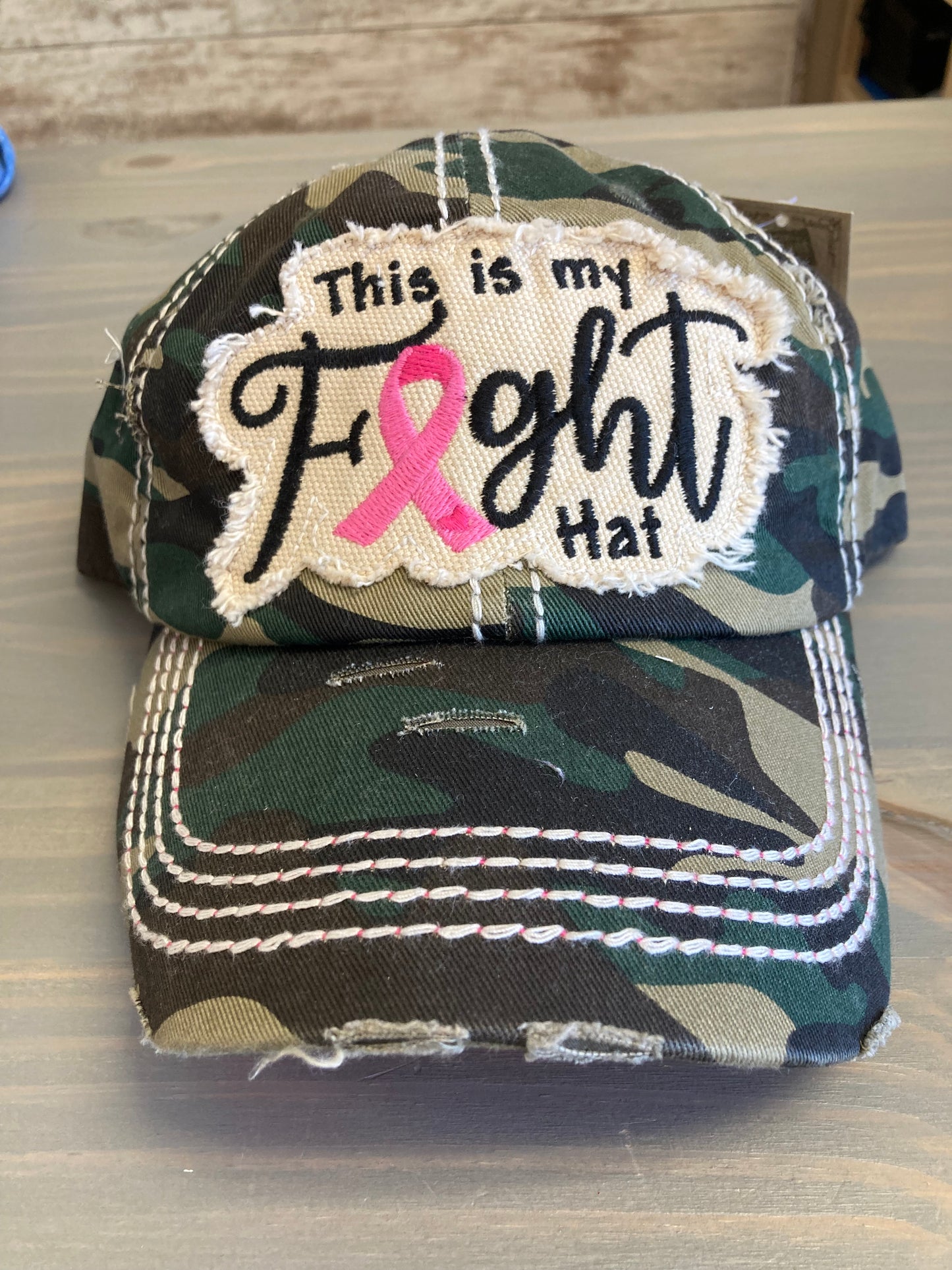 Ball Cap - This is my Fight Hat- Pink Ribbon