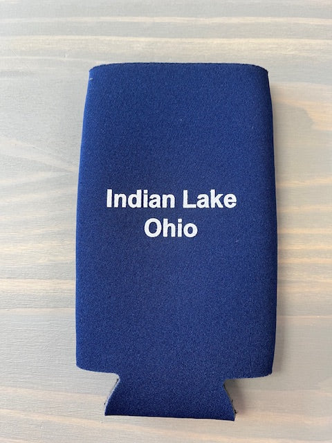 Warning Girls are Drinking Tall Skinny Koozie Indian Lake