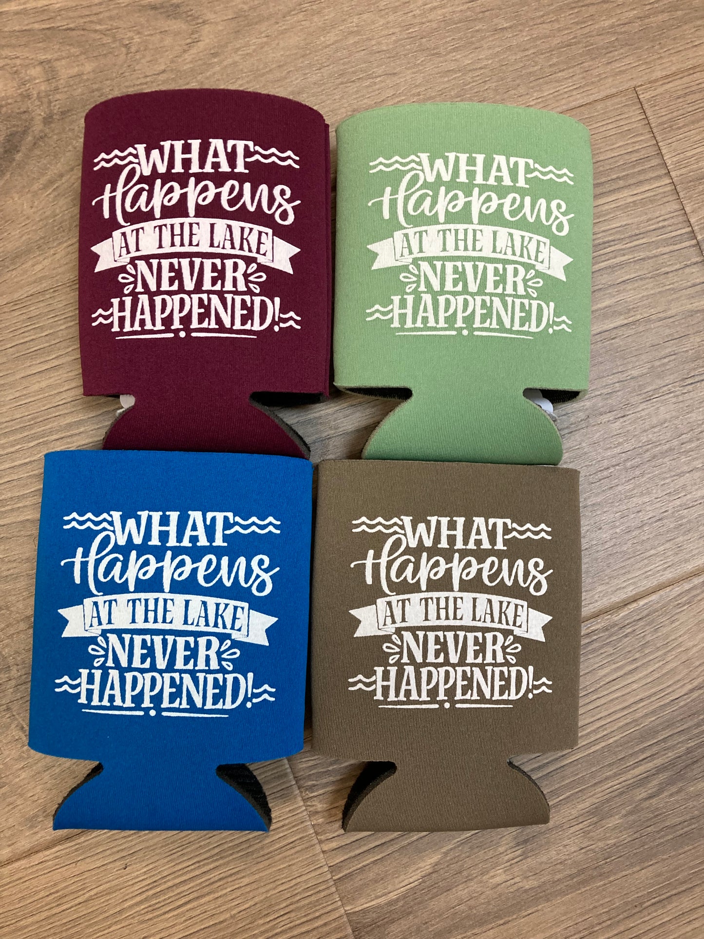 What Happens at the Lake Never Happened Indian Lake Koozie