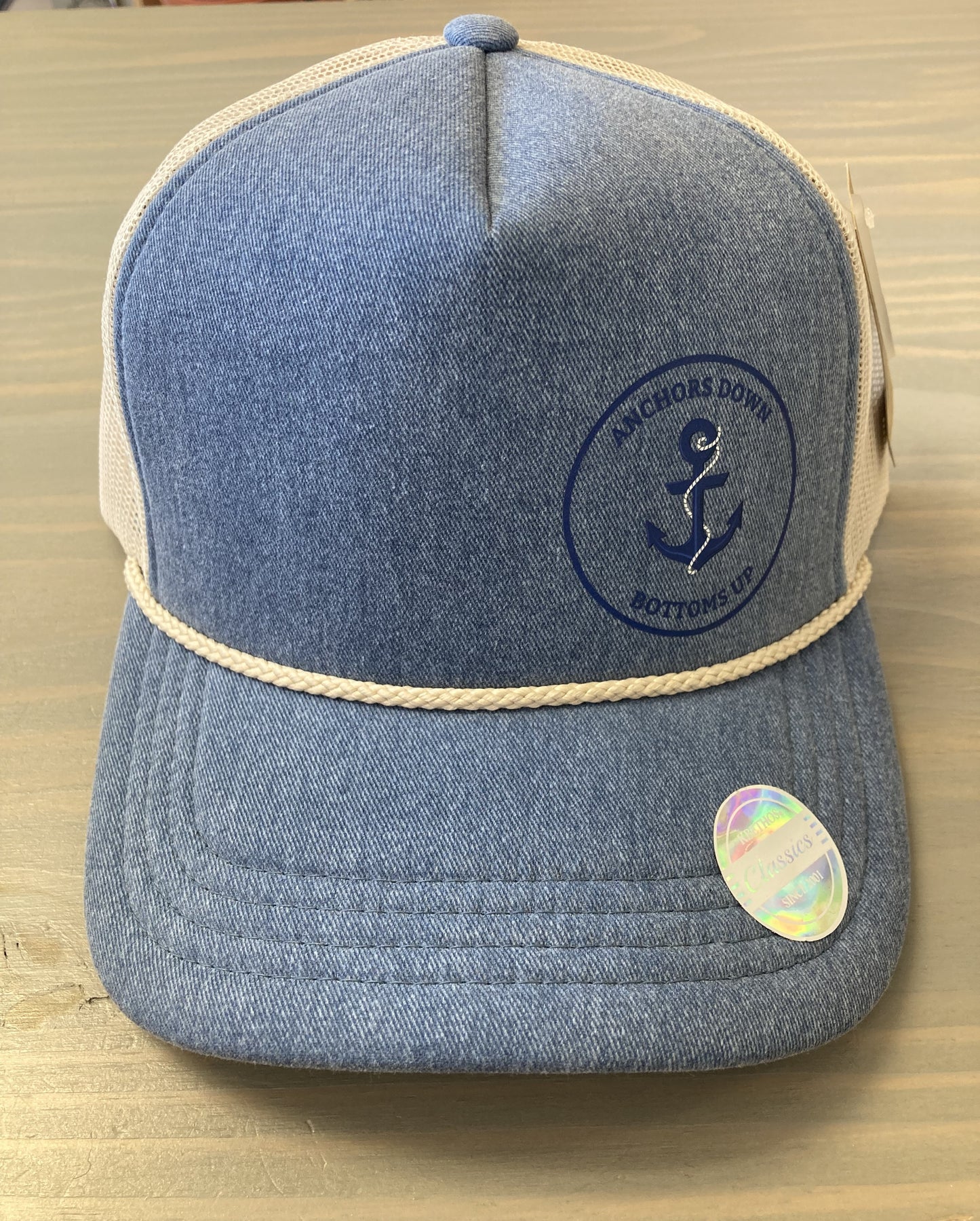 Ball Cap - Anchors Down Bottoms Up- Premium Pigment Foam Trucker Style