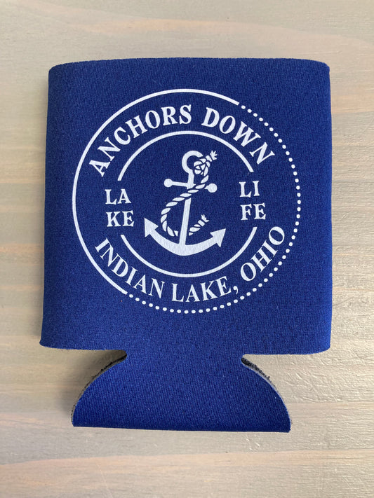 Anchors Down Indian Lake Koozie