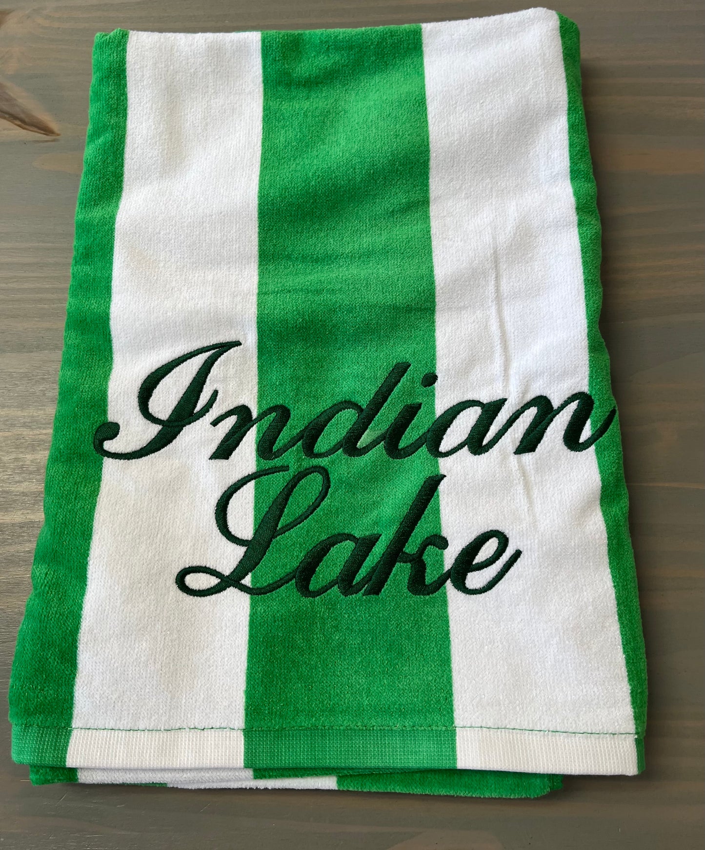 Indian Lake Embroidered Beach Towel