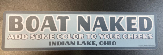 Souvenir Sticker - Boat Naked Indian Lake