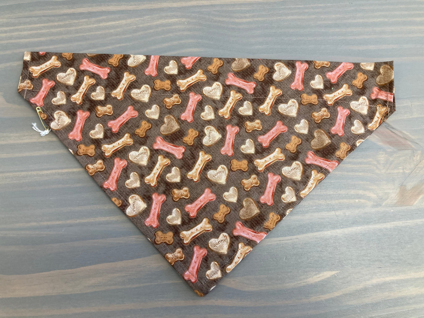 Dog Scarf - Thru the Collar Pet Neck Scarf - Bones/Hearts