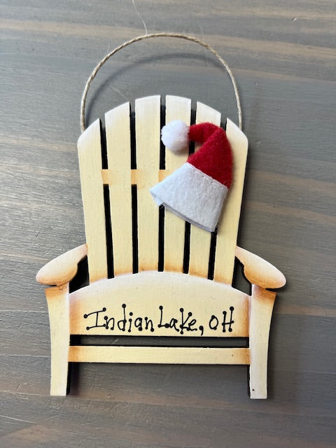 Indian Lake Adirondack Chair Christmas Ornament