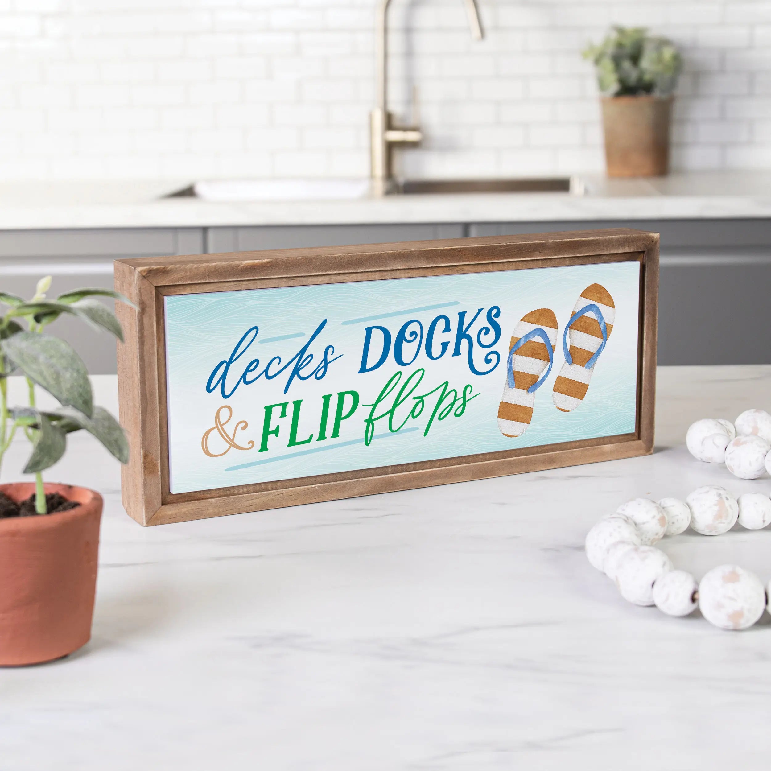 Decks Docks & Flip Flops Sign – Harbor View Designs & Gifts