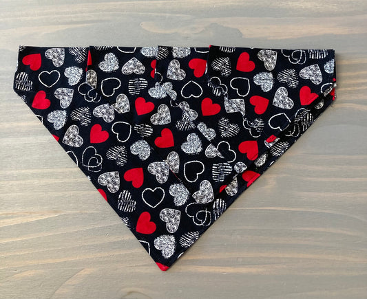 Dog Scarf - Thru the Collar Pet Neck Scarf - Hearts