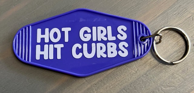 Hot Girls Hit Curbs Motel Key Chain