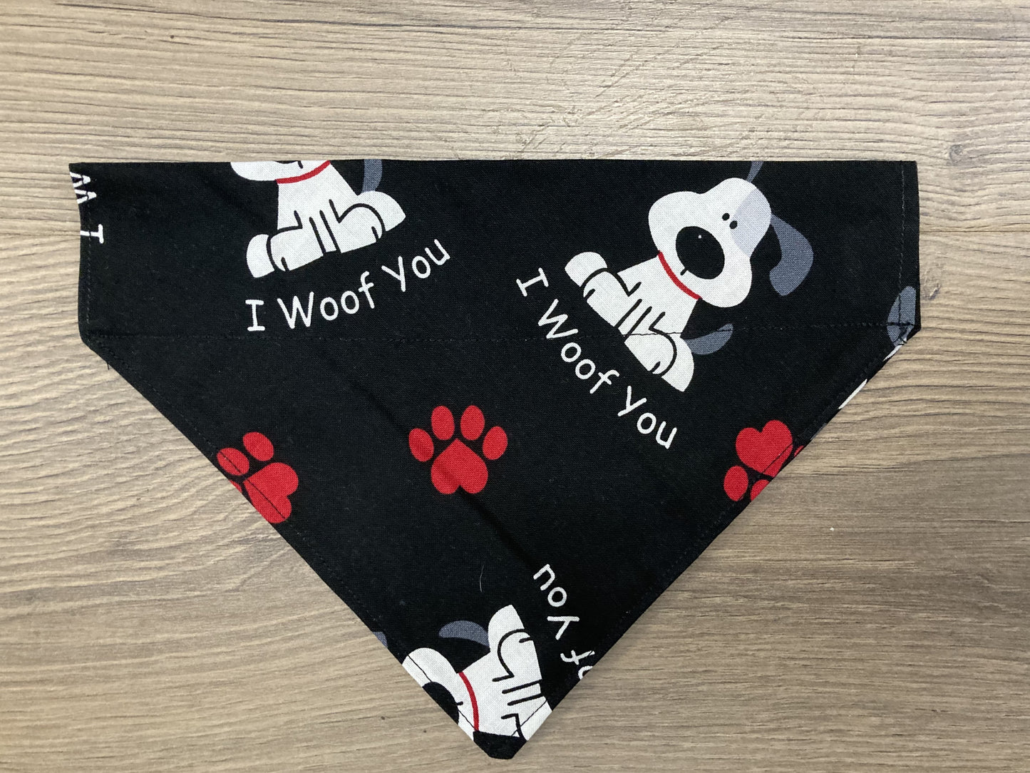 Dog Scarf - Thru the Collar Pet Neck Scarf - I Woof You