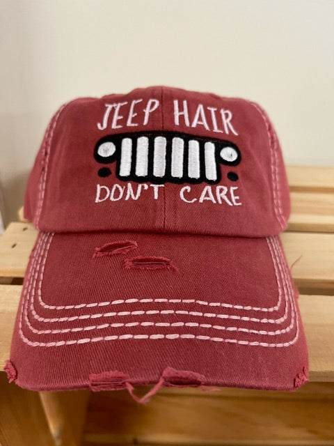 Ball Cap Vintage - Jeep Hair Don't Care