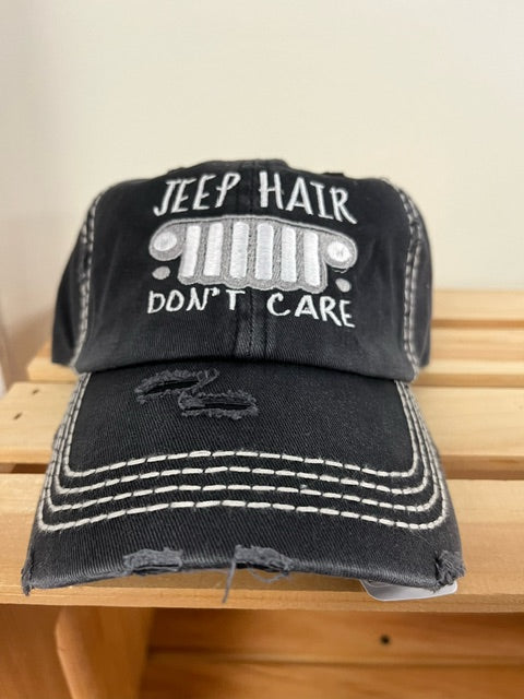 Ball Cap Vintage - Jeep Hair Don't Care