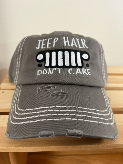 Ball Cap Vintage - Jeep Hair Don't Care