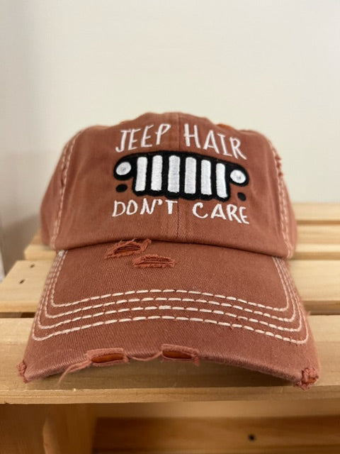 Ball Cap Vintage - Jeep Hair Don't Care