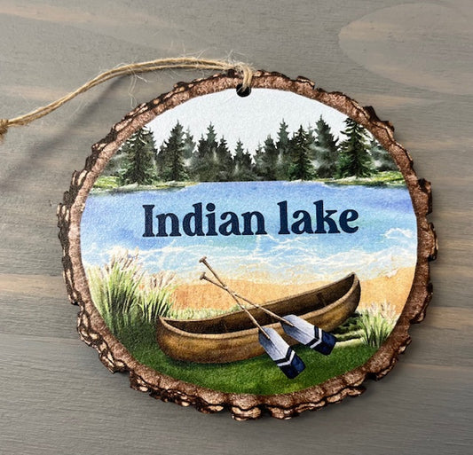 Indian Lake Canoe Ornament