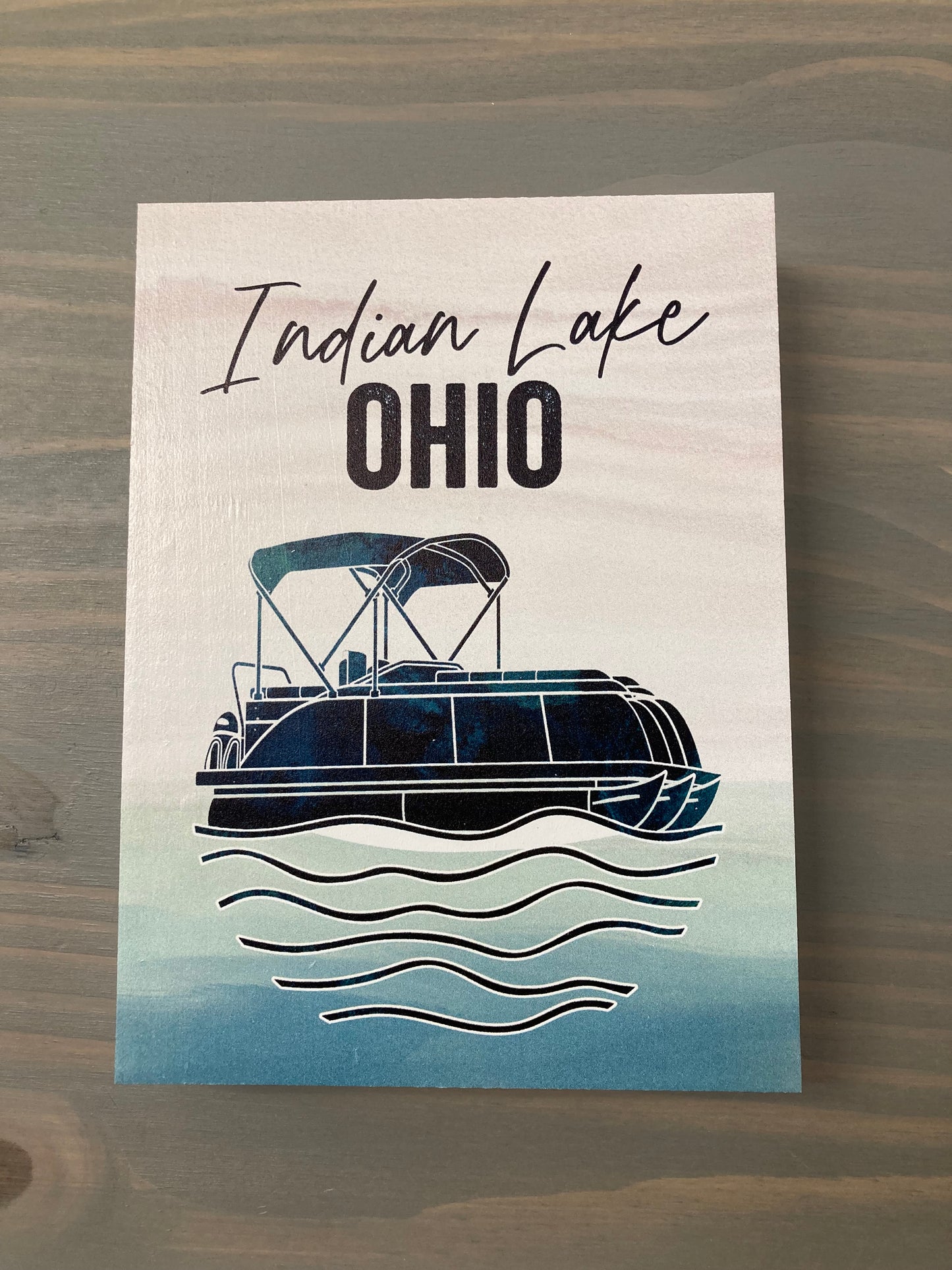 Indian Lake Ohio Wood Block