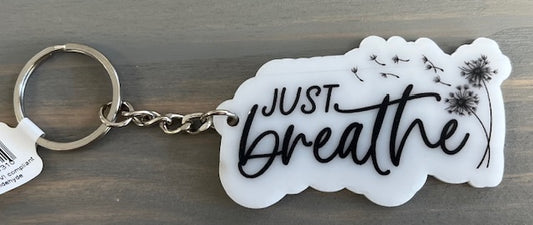 Just breathe keychain