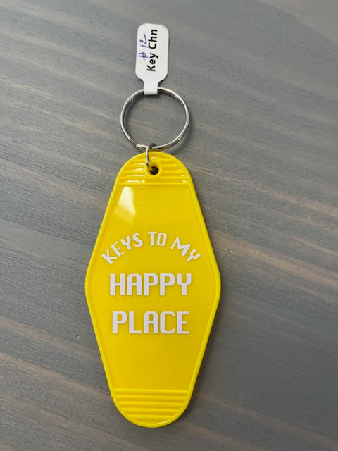 Keys to My Happy Place Motel Key Chains