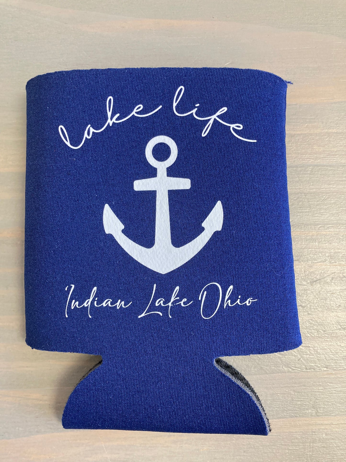 Lake Life Anchor Indian Lake Koozie