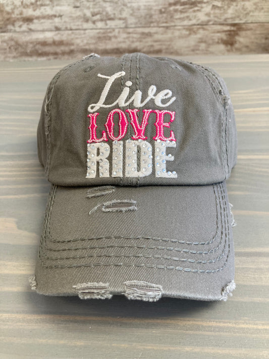 Ball Cap Vintage Style - Live Love Ride