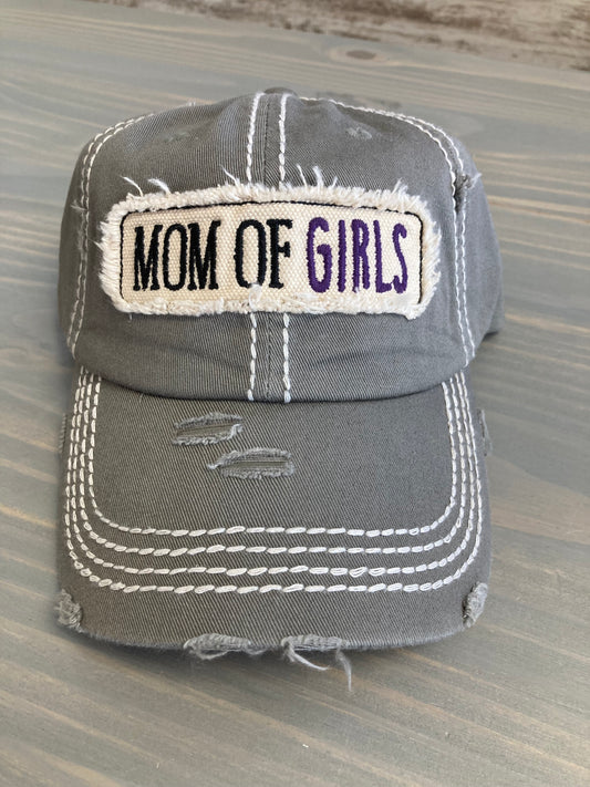 Ball Cap - Vintage Mom of Girls Patch Embroidery