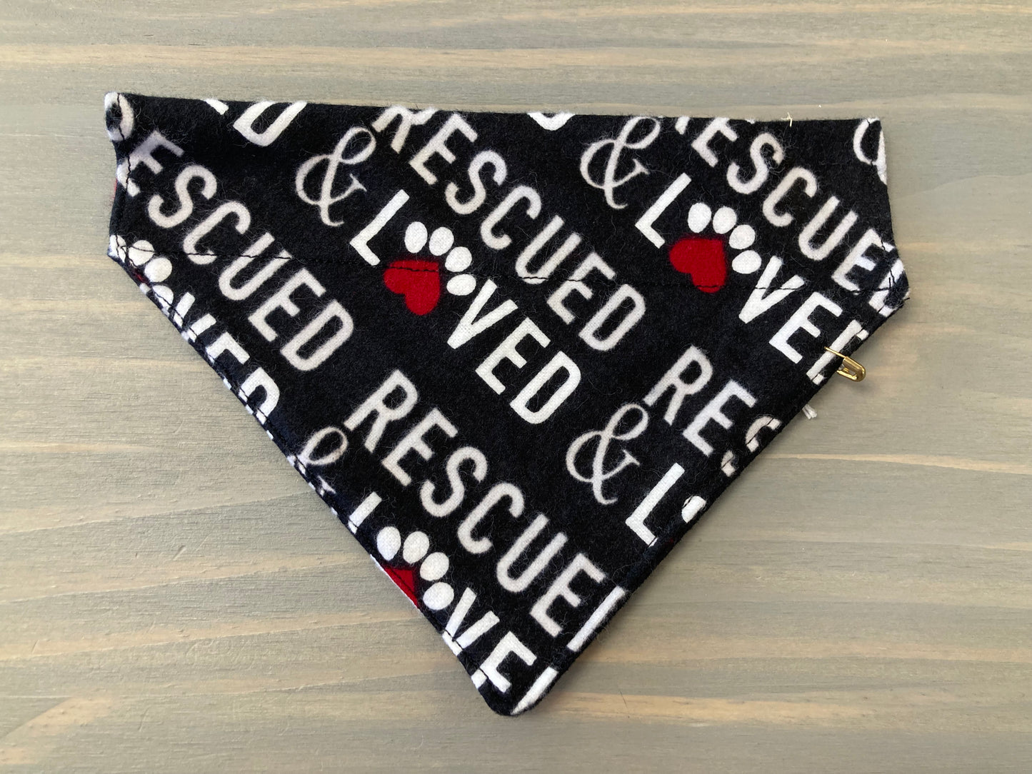 Dog Scarf - Thru the Collar Pet Neck Scarf - Rescued and Loved