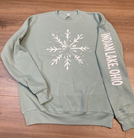 Snowflake Indian Lake Crewneck
