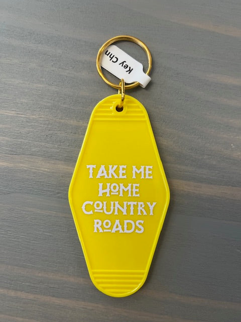 Take Me Home Country Roads Motel Key Chains