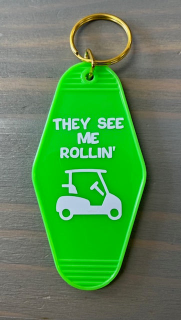 This is How I Roll Golf Cart Motel Key Chains