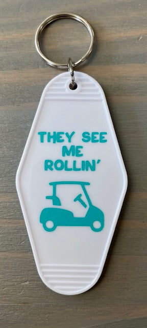 This is How I Roll Golf Cart Motel Key Chains