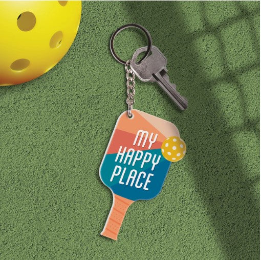 My Happy Place Key Chain