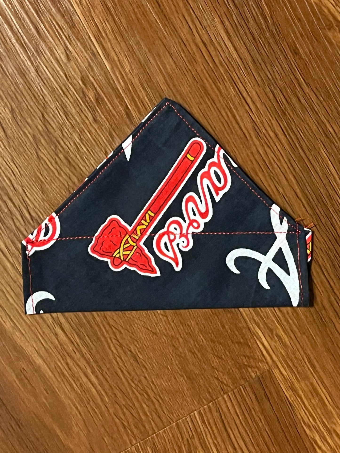 Dog Scarf - Thru the Collar Pet Neck Scarf - Atlanta Braves MLB Licensed